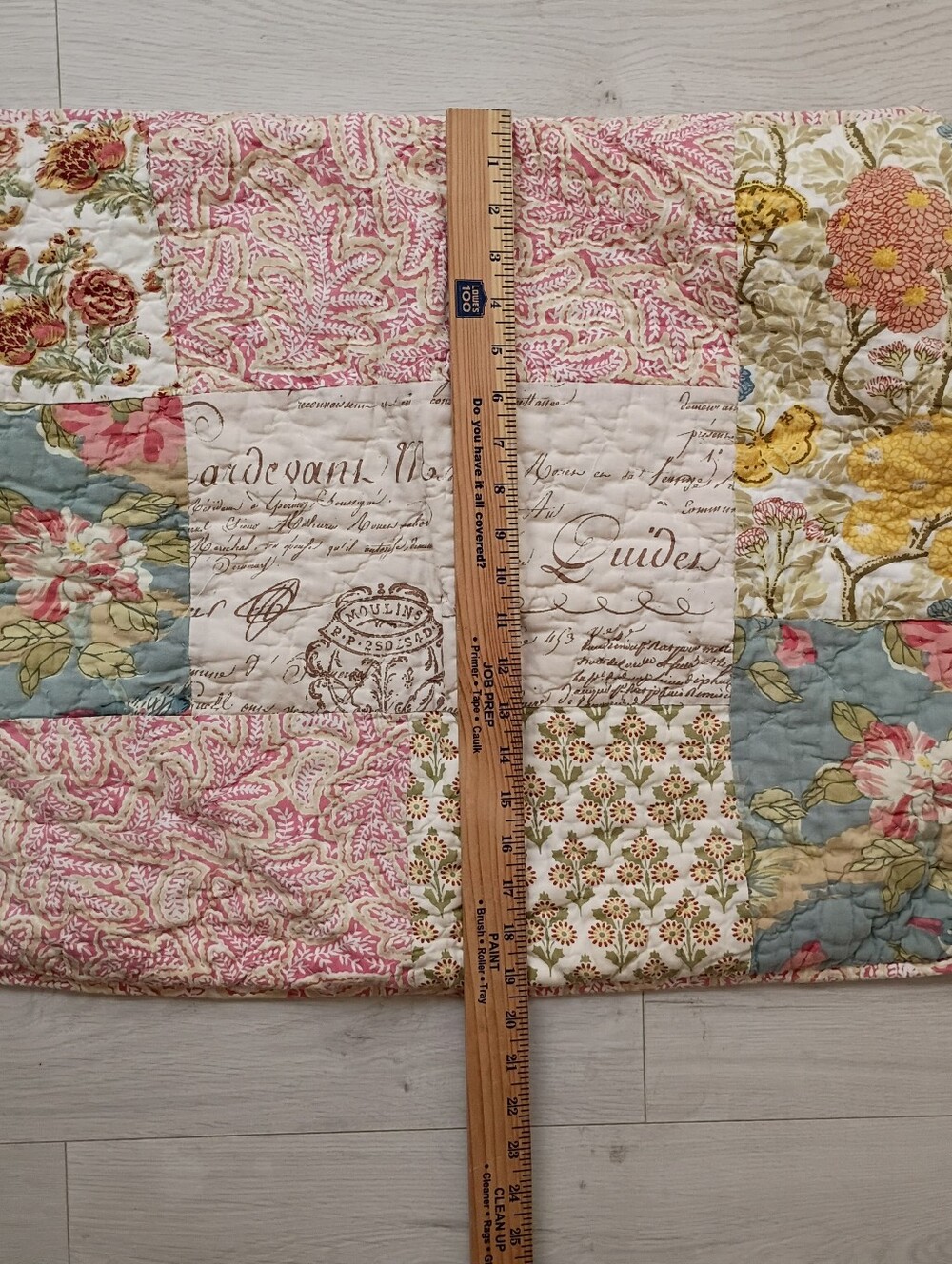 2 Pottery Barn Patchwork Floral Quilted Boho Standard Pillowcase Shams Bed Linen - Picture 5 of 9